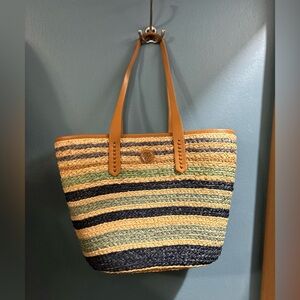 Tory Burch brand new straw tote never used